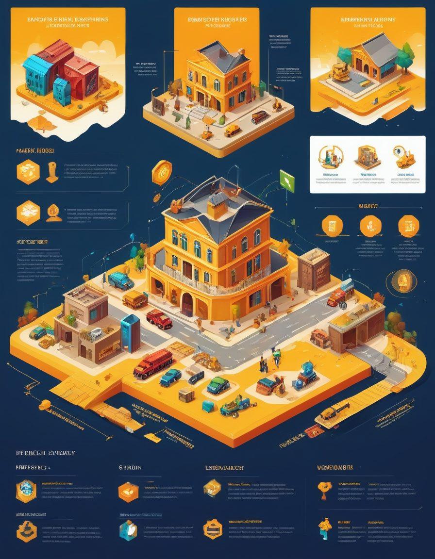 A detailed step-by-step infographic illustrating the process of abandoned asset recovery, featuring a roadmap with milestones, colorful icons representing various strategies (like legal advice, asset valuation, and negotiation), and diverse people collaborating at different stages. A backdrop of a secure vault filled with gold and abandoned treasures symbolizes successful recovery. bright colors. modern infographic style.